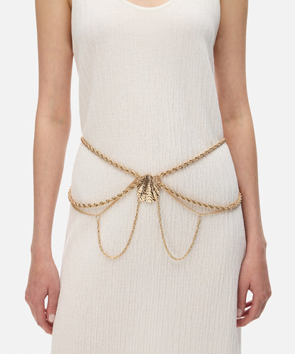 Sallantılı Metal Zincir Kemer