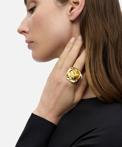 Metal Çiçek Yüzük