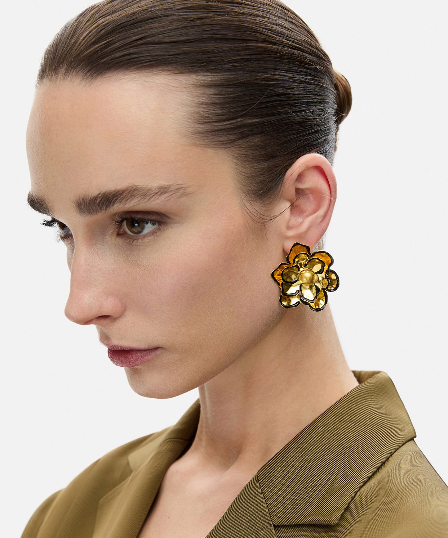 Kontrast Renkli Çiçek Küpe