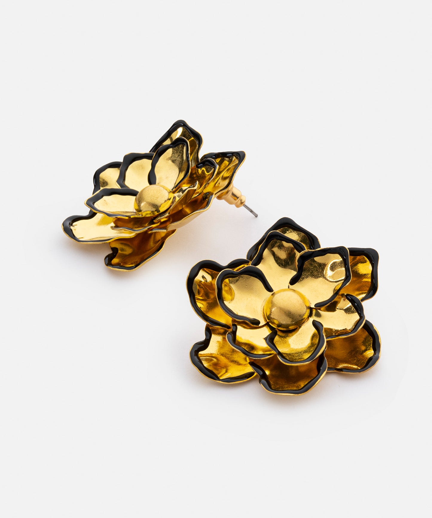 Kontrast Renkli Çiçek Küpe