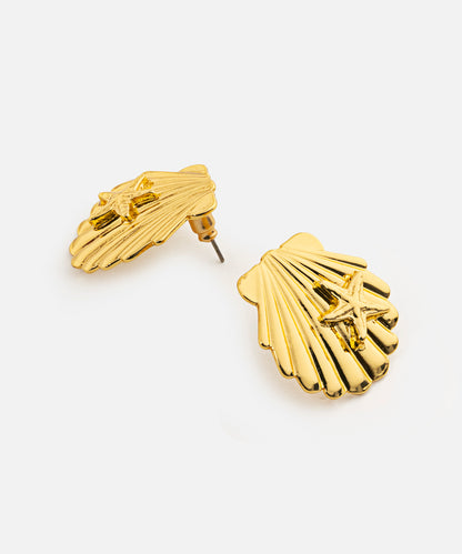 Deniz Kabuğu Figürlü Küpe