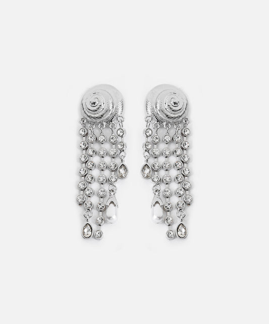 Strass Taşlı Sallantılı Küpe
