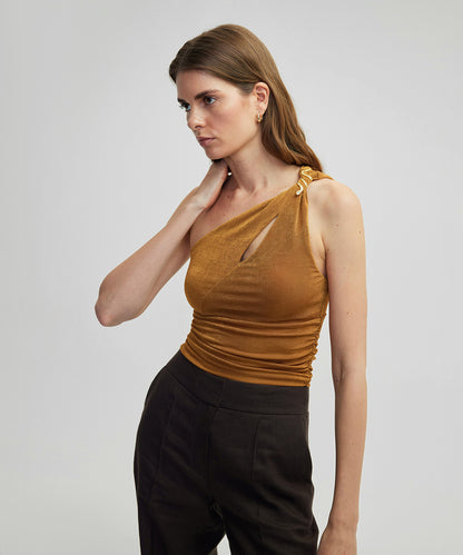 Asimetrik Cutout Bluz