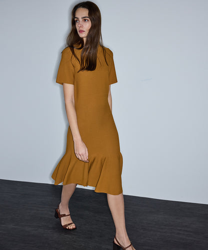 Volanlı Triko Elbise