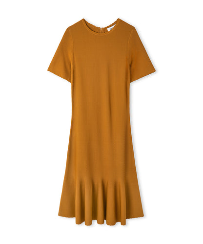 Volanlı Triko Elbise