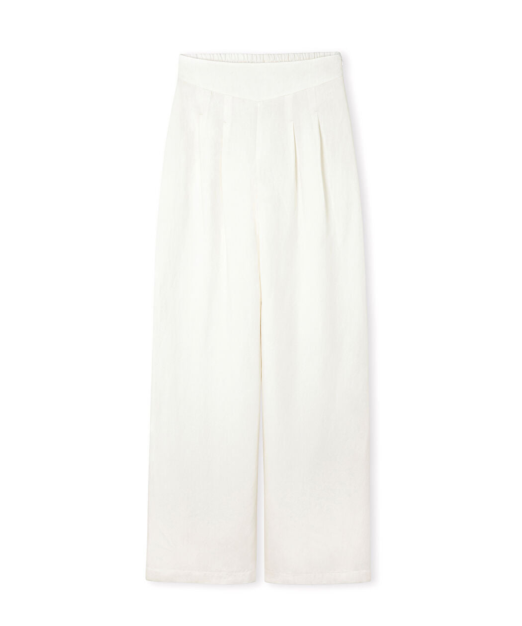 Beyaz Keten Içerikli Wide Leg Fit Pantolon Is1260003186002 | Ipekyol