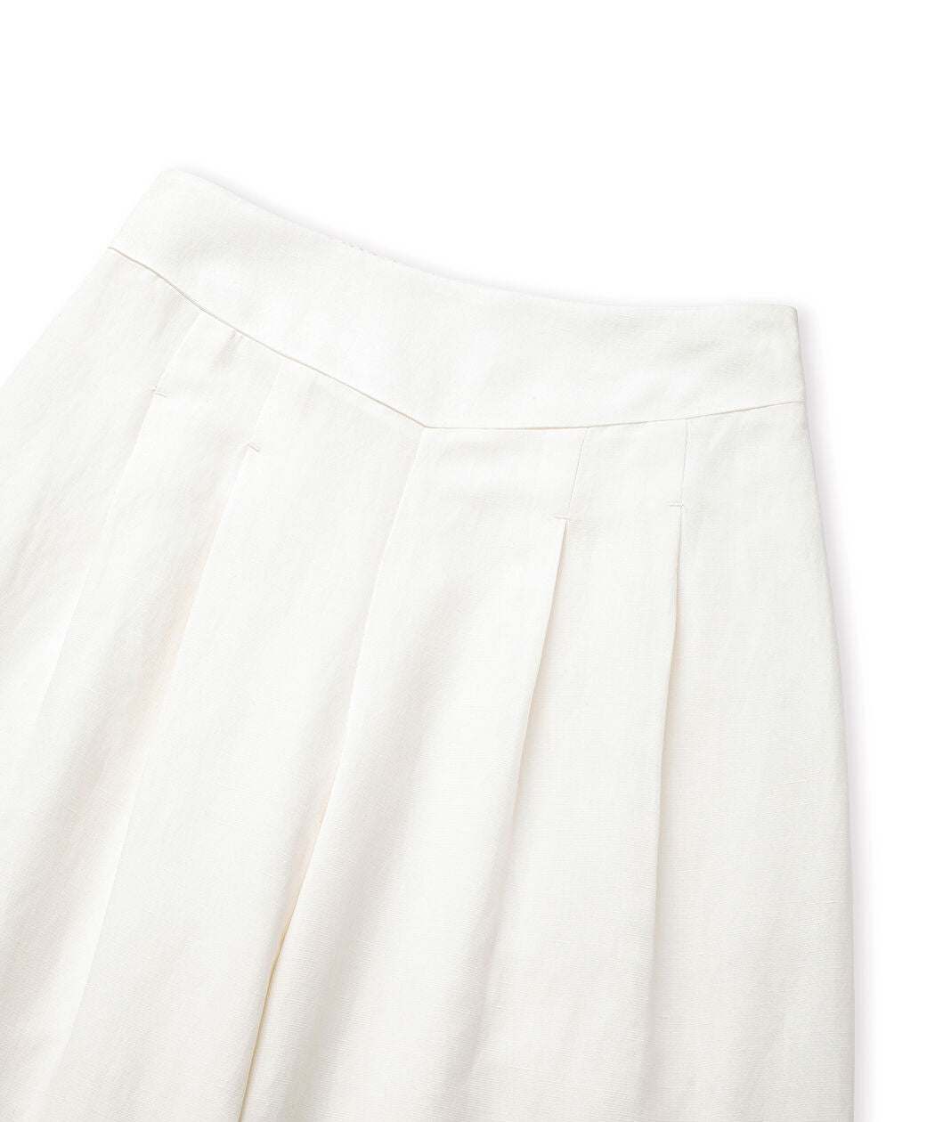 Beyaz Keten Içerikli Wide Leg Fit Pantolon Is1260003186002 | Ipekyol