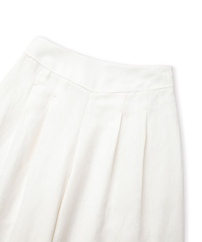 Beyaz Keten Içerikli Wide Leg Fit Pantolon Is1260003186002 | Ipekyol