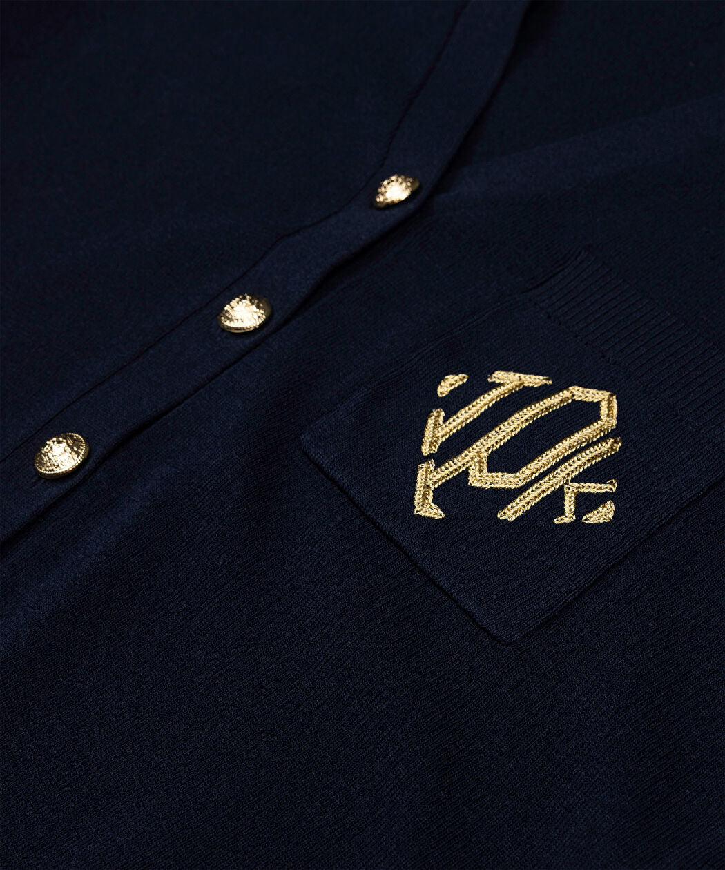 Lacivert Monogram Nakışlı Triko Is1260050163015 | Ipekyol