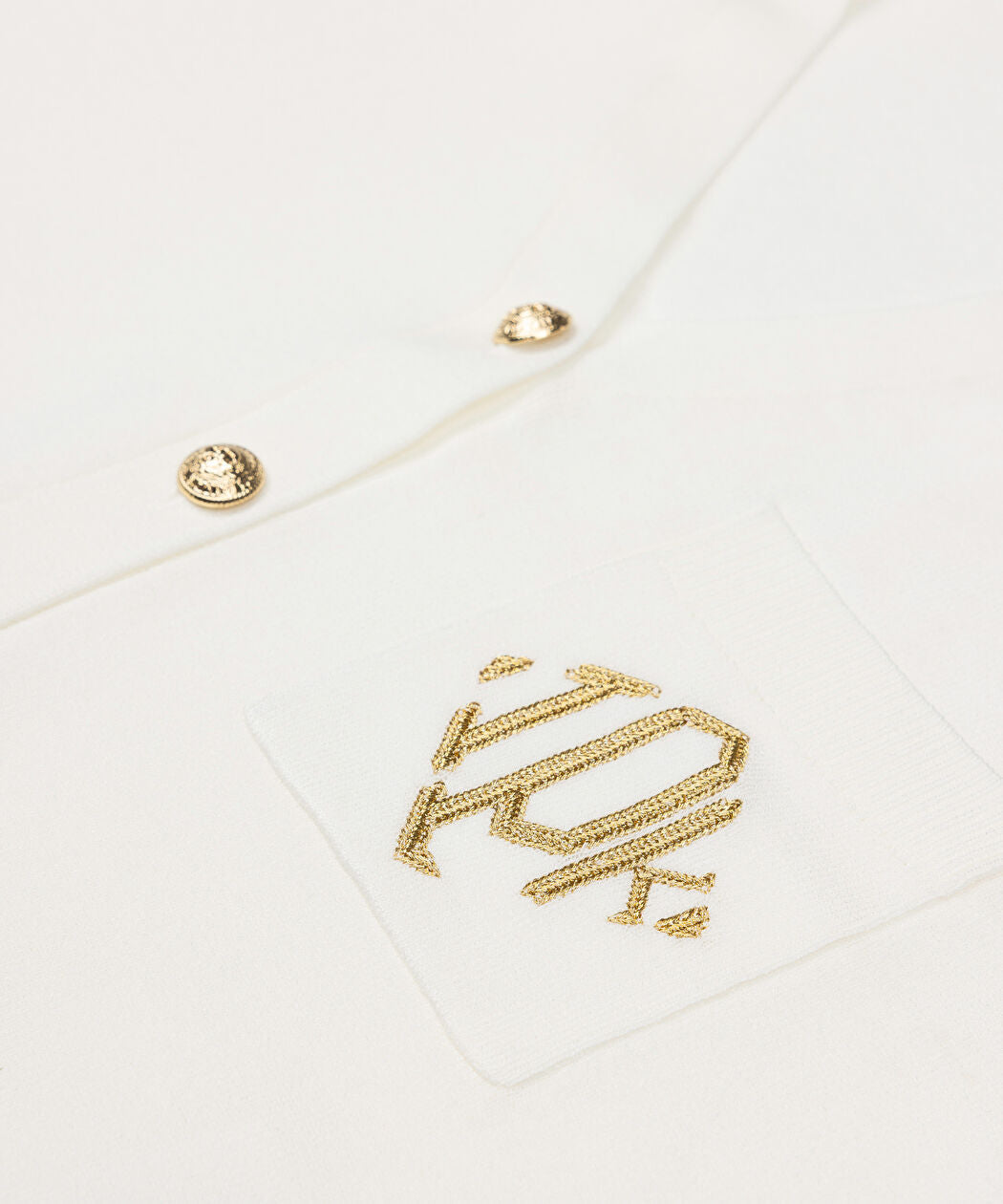 Beyaz Monogram Nakışlı Triko Is1260050163096 | Ipekyol
