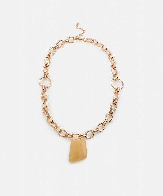 Reçineli Iç Içe Geçmiş Zincir Kolye