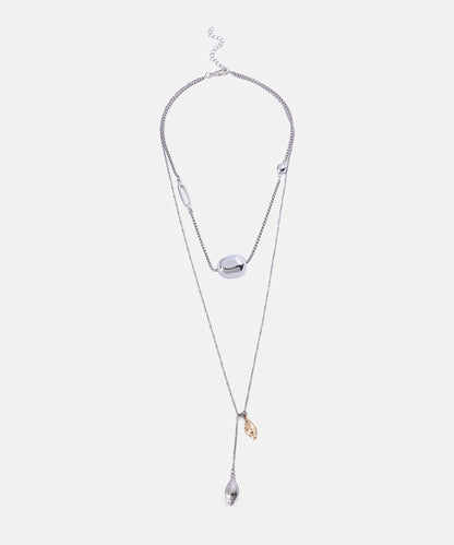 Çift Renkli Kombine Zincir Kolye