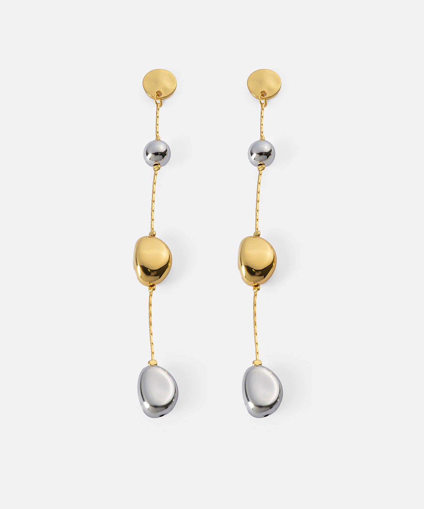 Çift Renkli Kombine Parçalı Küpe