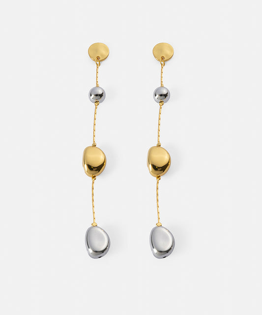 Çift Renkli Kombine Parçalı Küpe