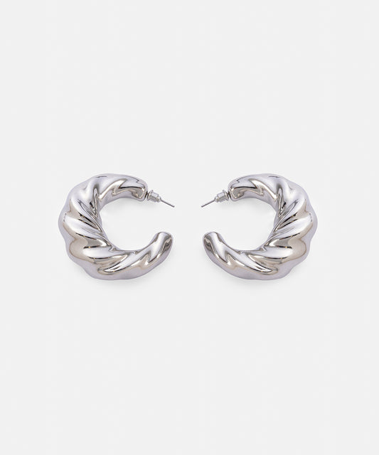 Dokulu Ve Hacimli Halka Küpe