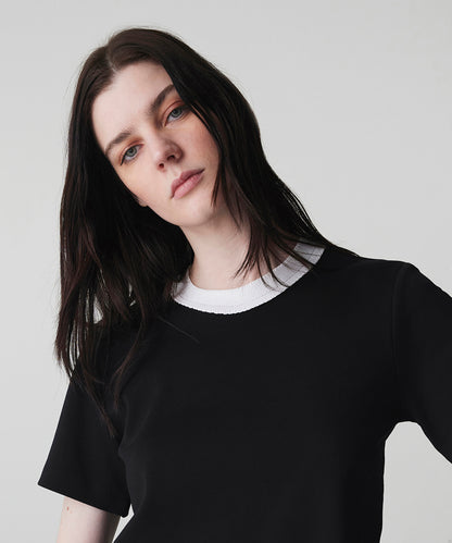 Kontrast Yaka Colorblock Tişört