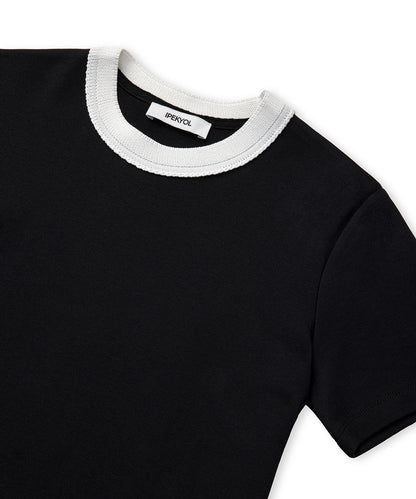 Kontrast Yaka Colorblock Tişört