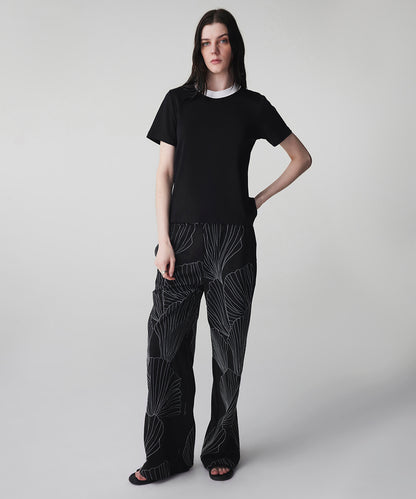 Kontrast Yaka Colorblock Tişört