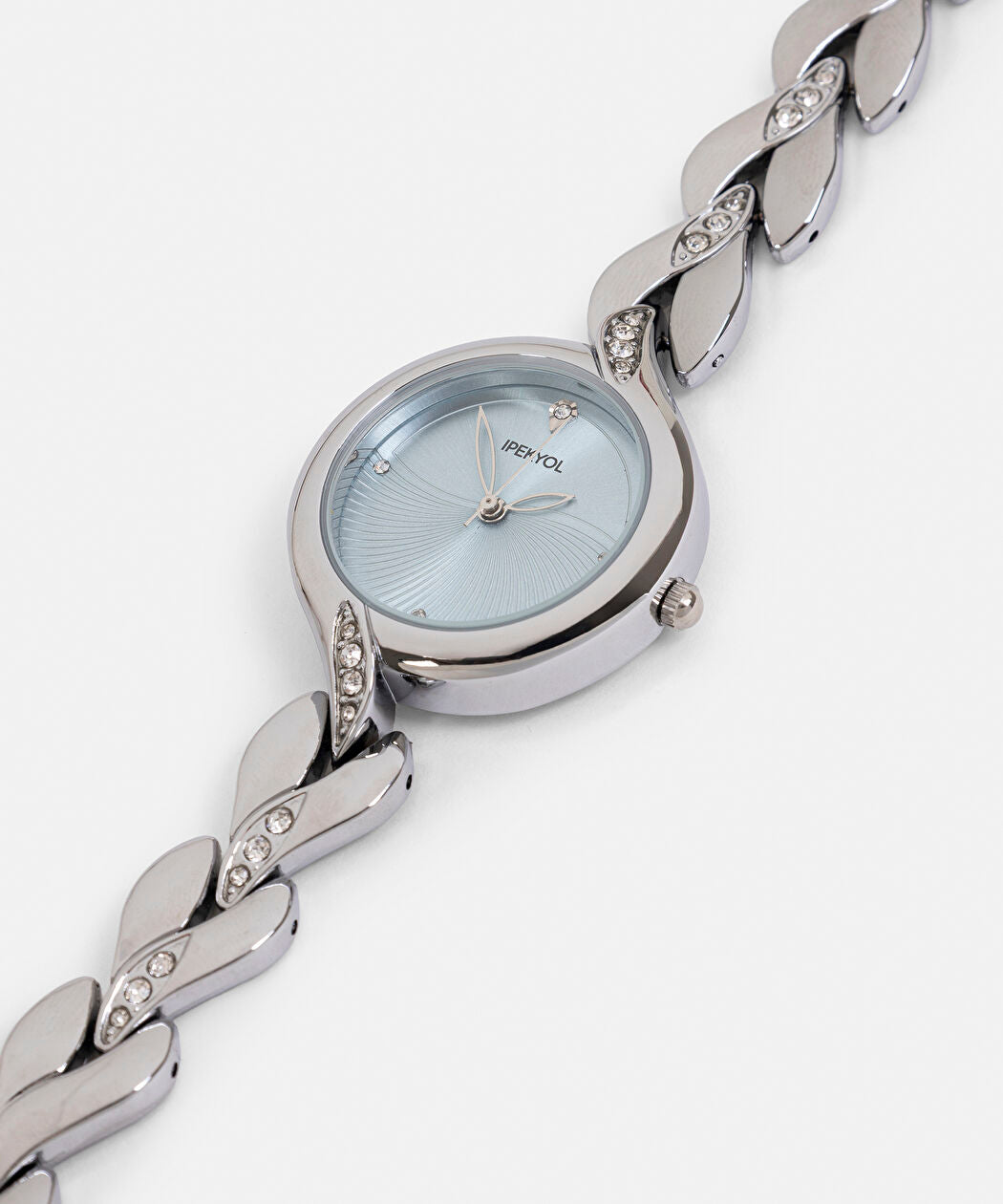 Gümüş Strass Taşlı Metal Kol Saati Is1260096004122 | Ipekyol