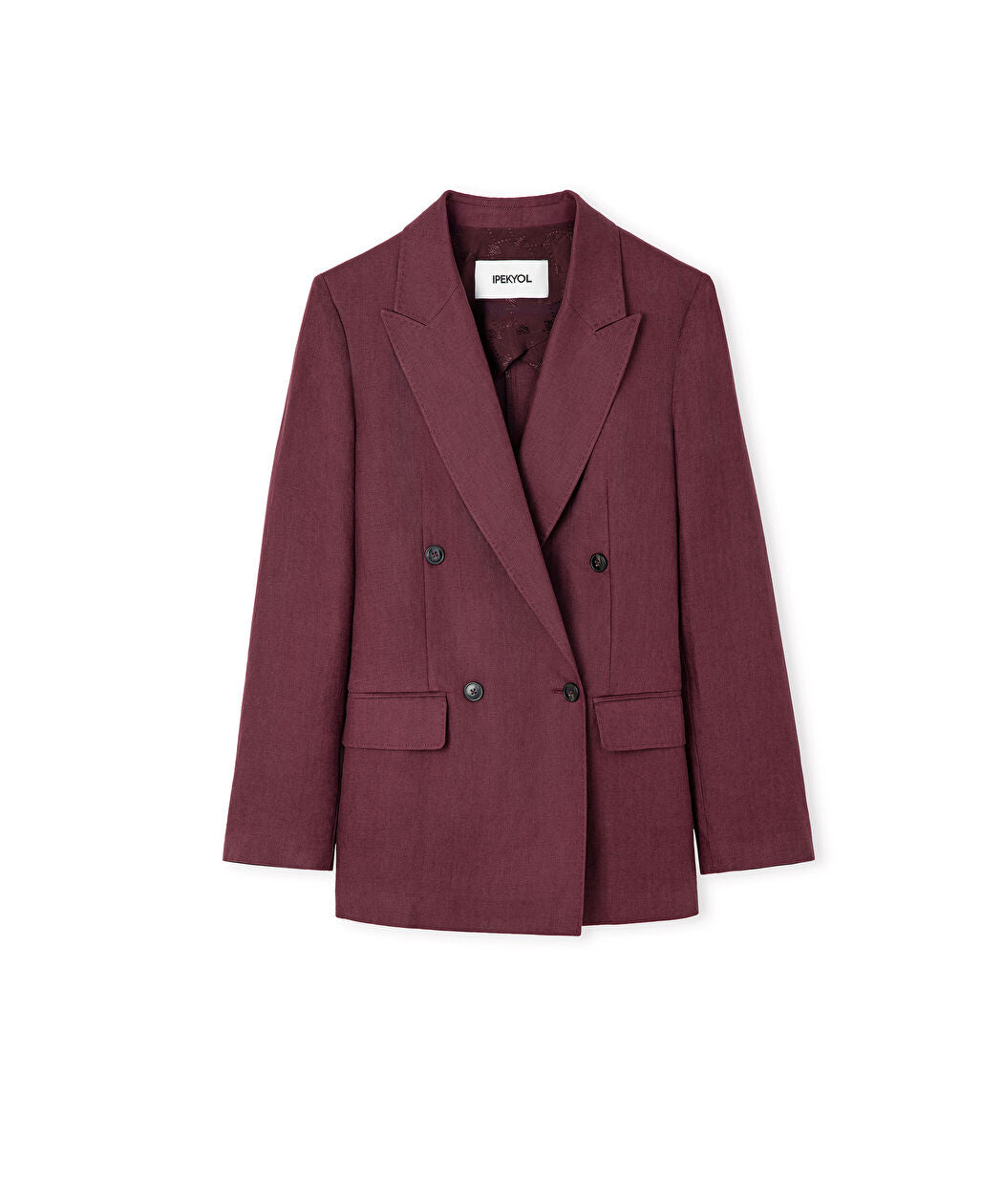 Mor Kruvaze Keten Blazer Is1260106028008 | Ipekyol