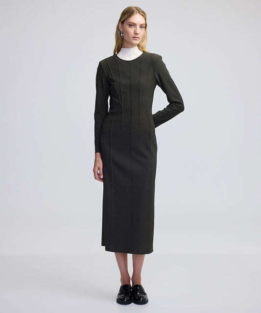 Nervür Dikişli Elbise