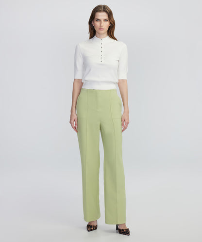 Nervür Dikişli Wide Leg Fit Pantolon