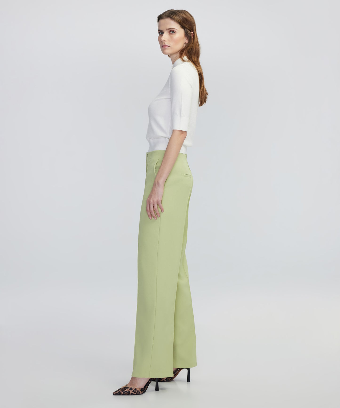 Nervür Dikişli Wide Leg Fit Pantolon