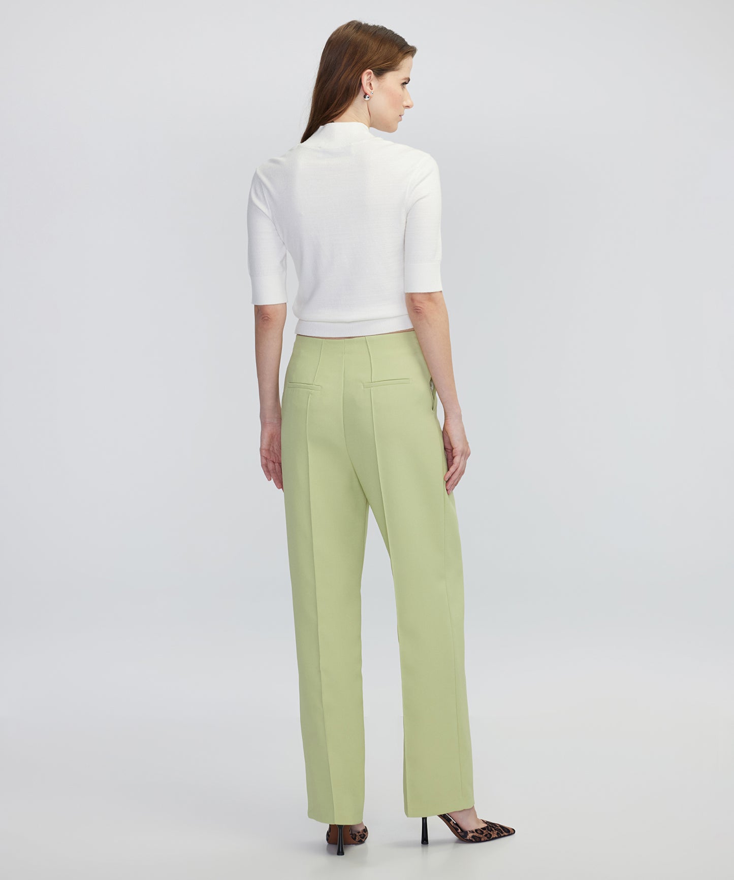 Nervür Dikişli Wide Leg Fit Pantolon