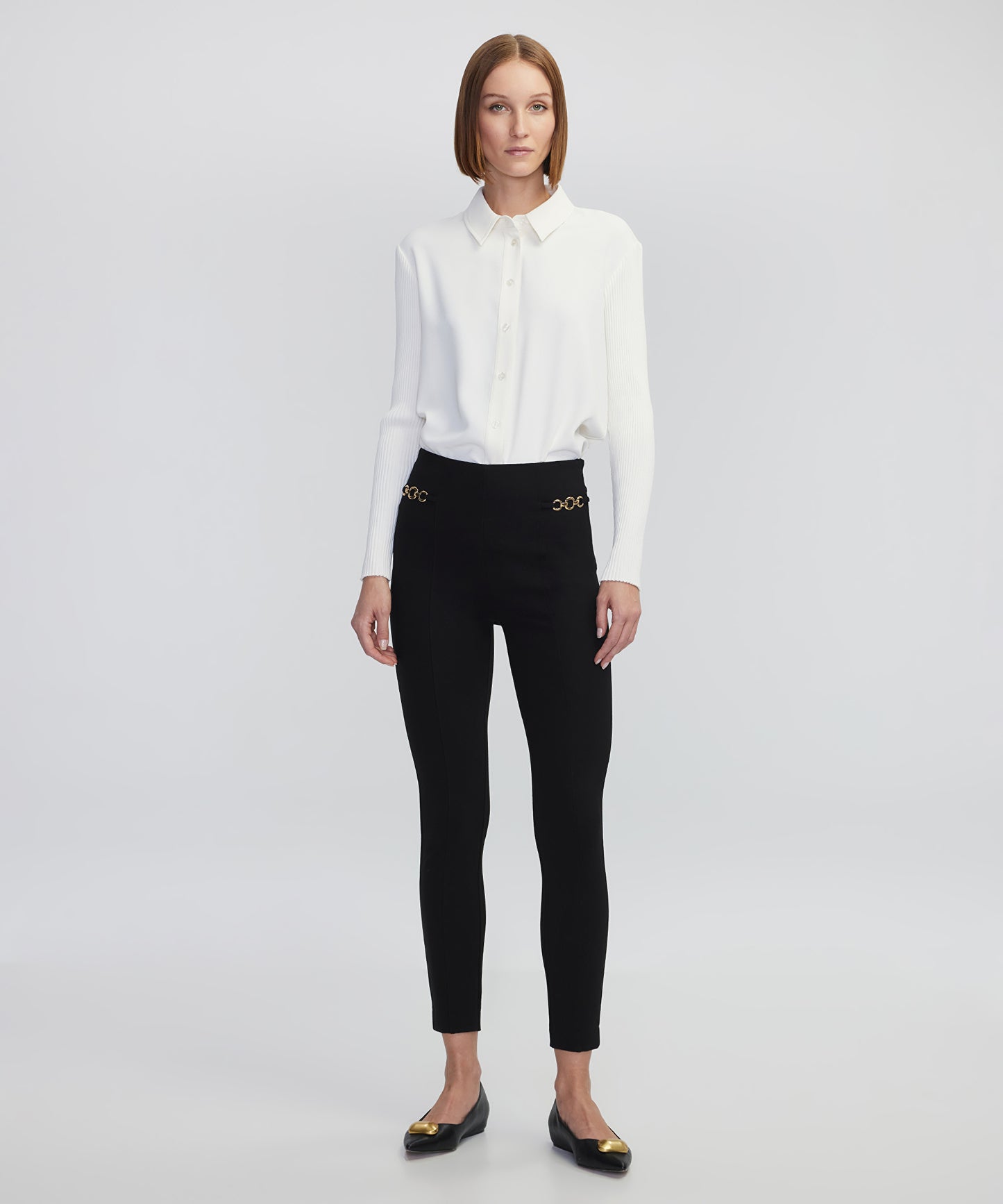 Metal Aksesuarlı Skinny Fit Pantolon
