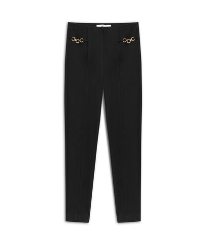 Metal Aksesuarlı Skinny Fit Pantolon