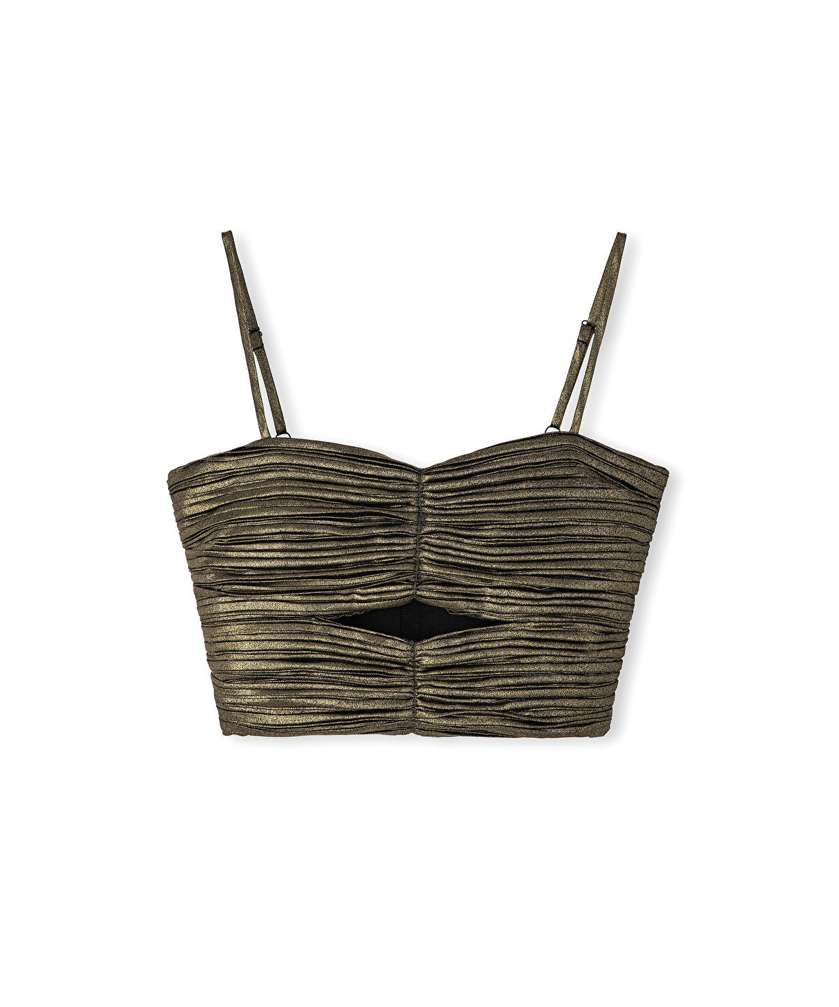 Parlak Dokulu Drapeli Bluz