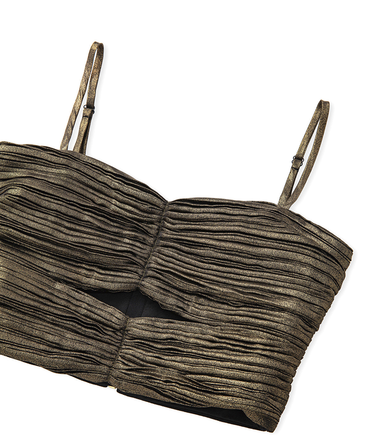 Parlak Dokulu Drapeli Bluz