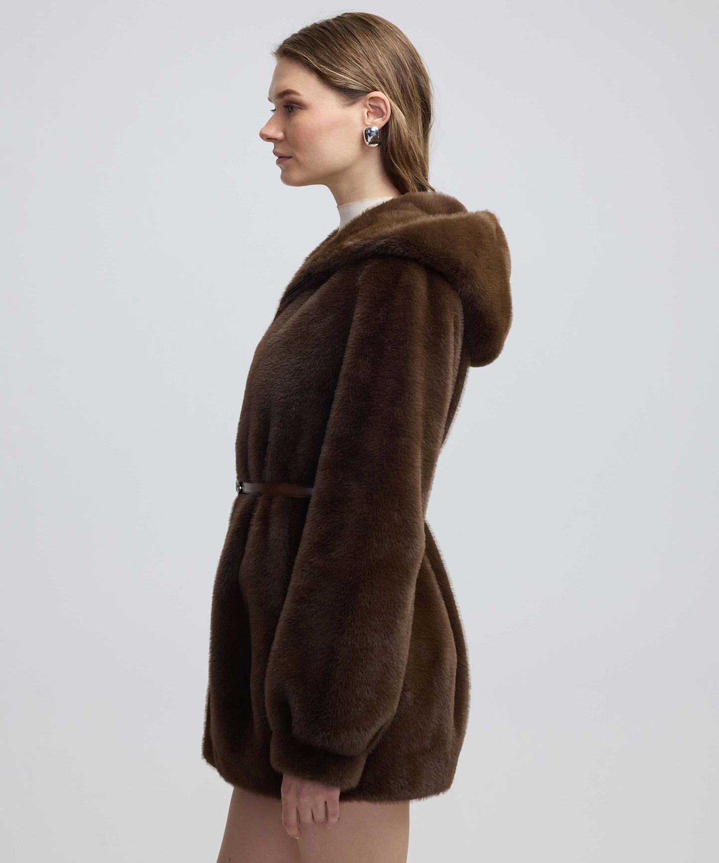 Kapüşonlu Suni Kürk