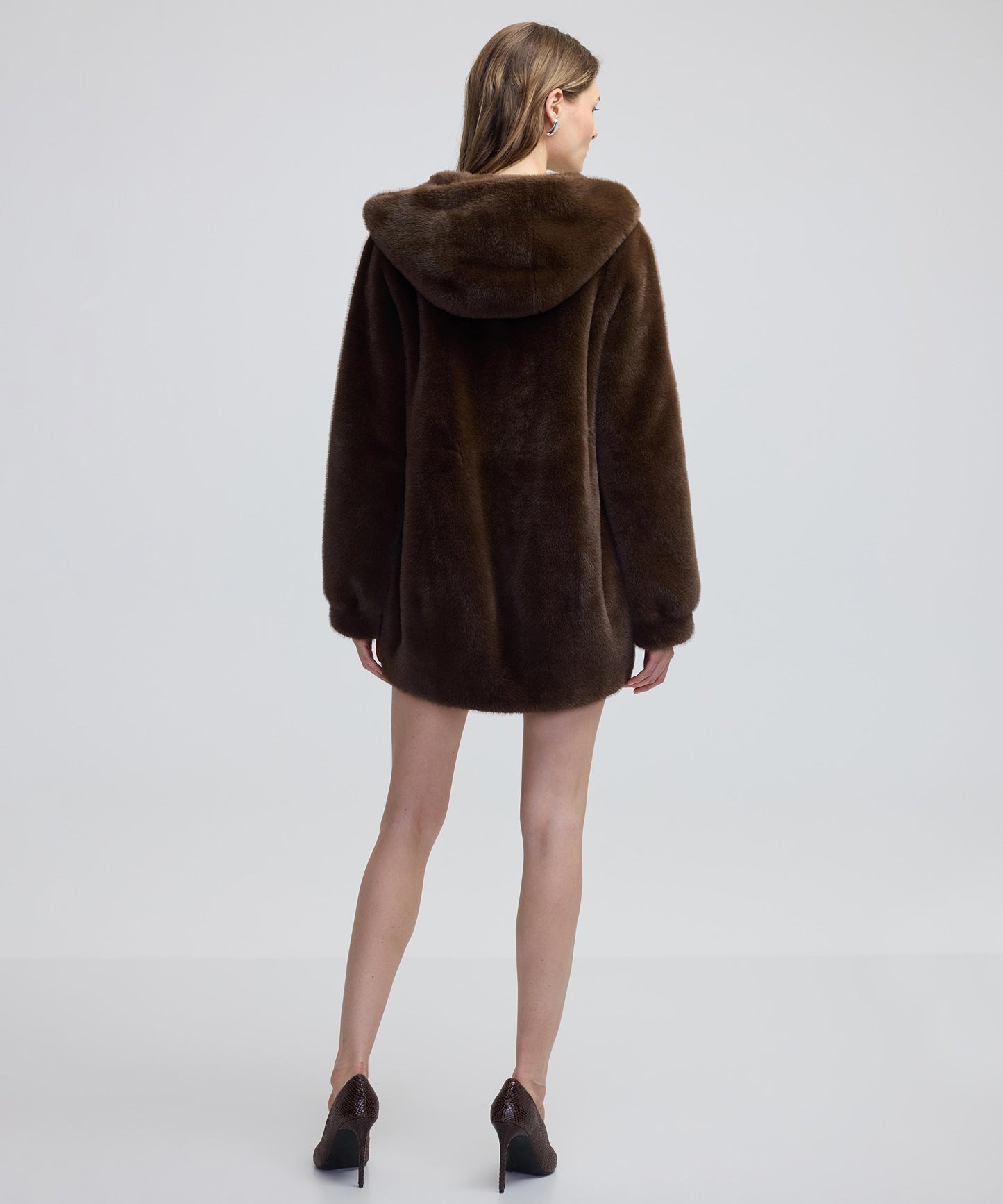 Kapüşonlu Suni Kürk