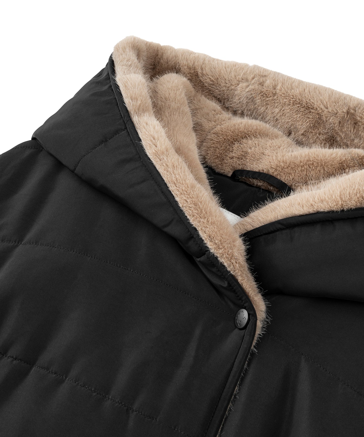 Suni Kürklü Colorblock Mont