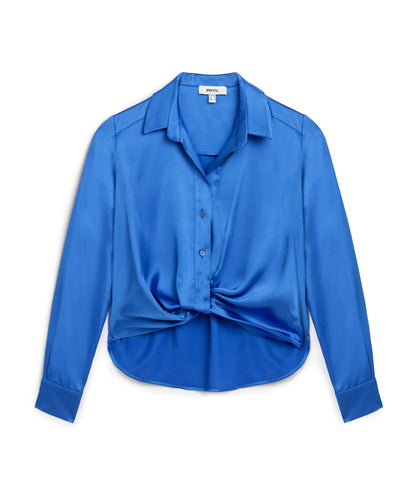 Parlak Dokulu Crop Gömlek