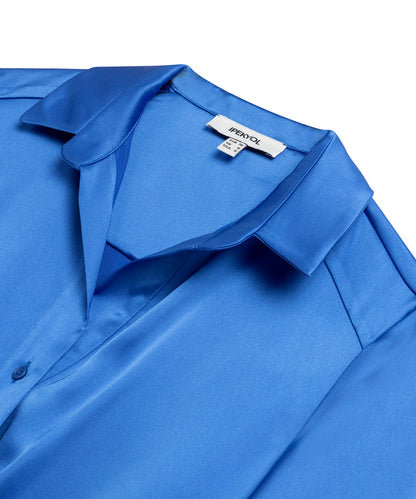 Parlak Dokulu Crop Gömlek