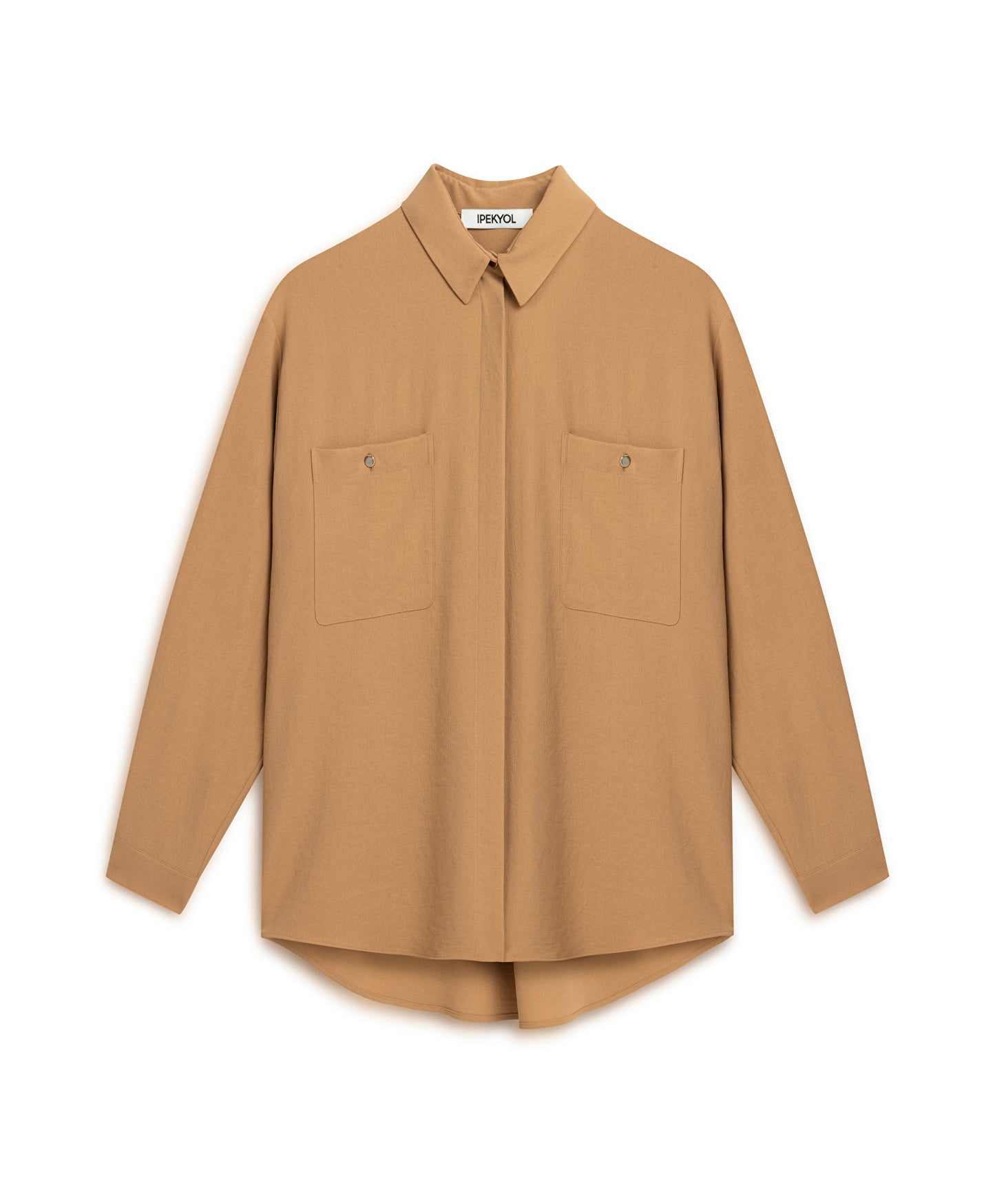 Metal Düğmeli Cepli Gömlek