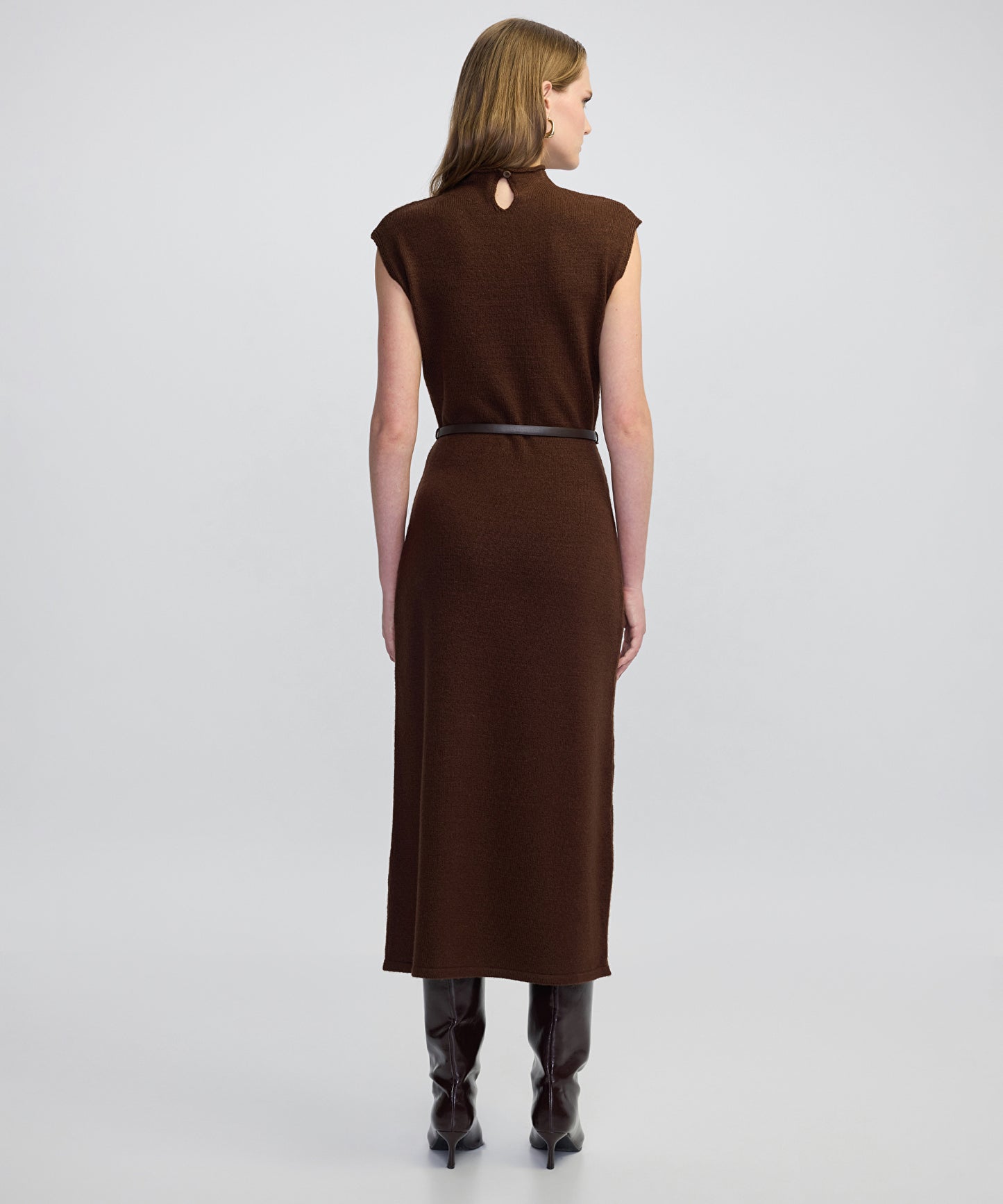 Kemerli Triko Elbise