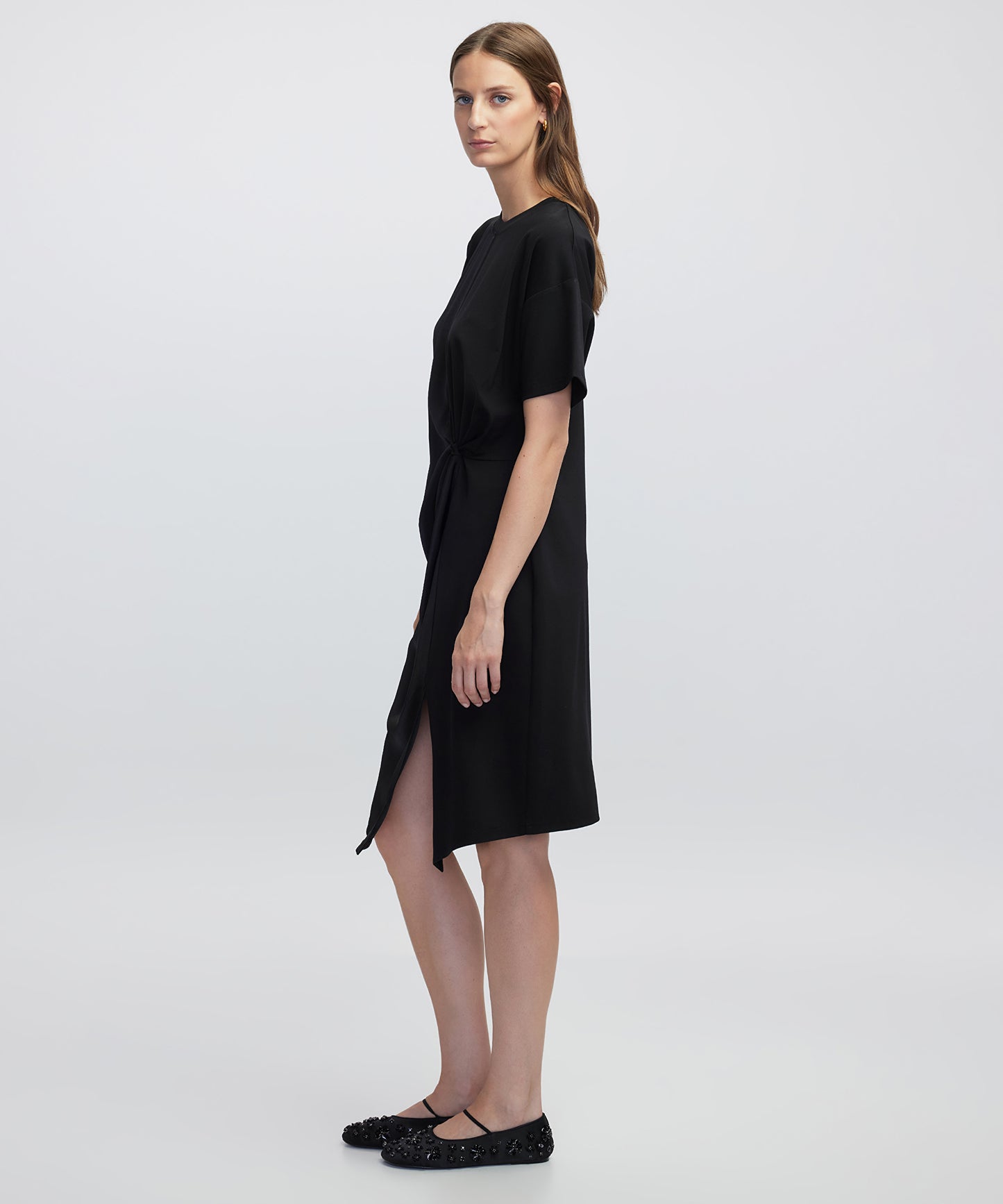 Dantel Garnili Kumaş Mix Elbise