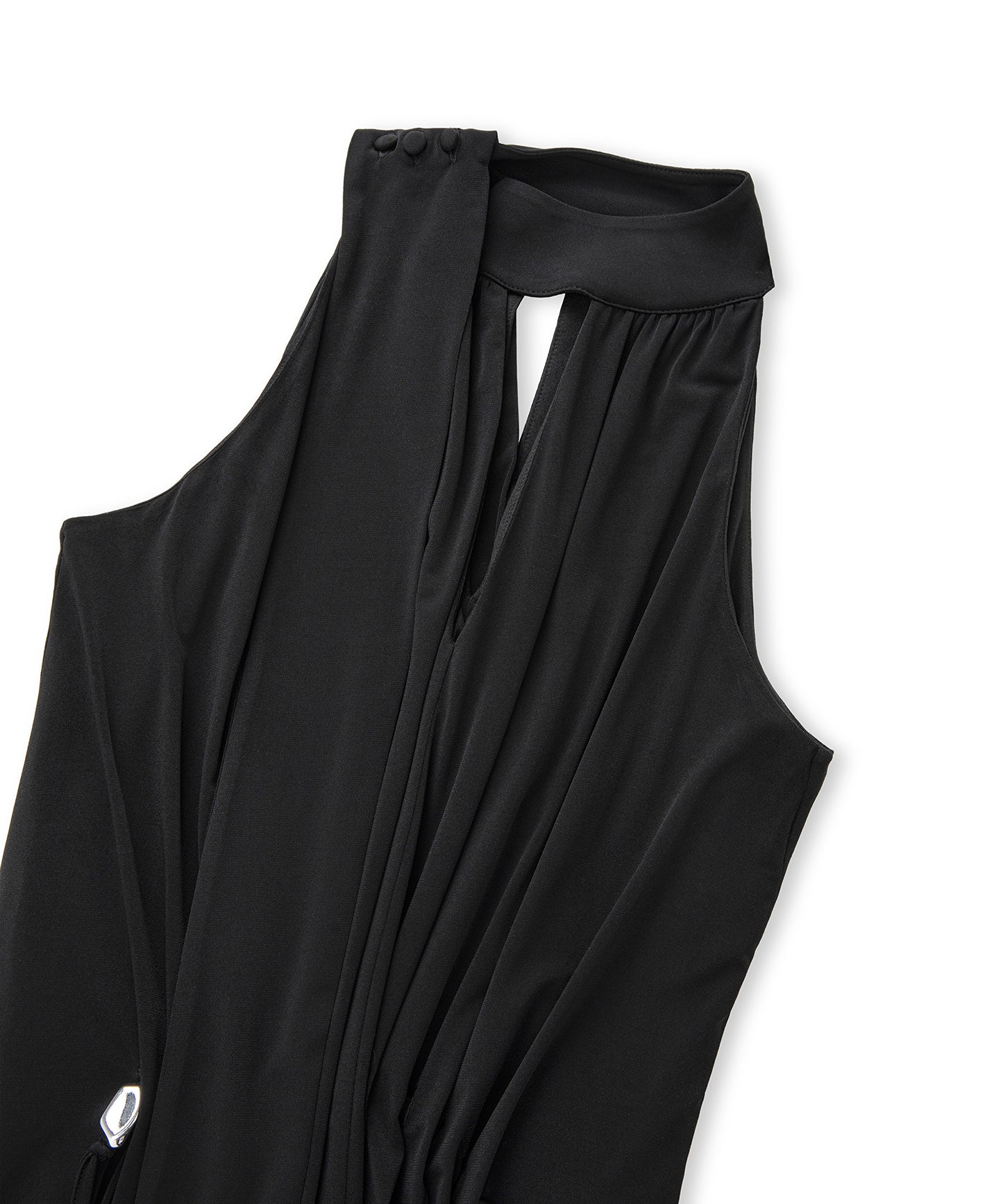 Fularlı Ayarlanabilir Bel Elbise