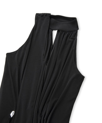 Fularlı Ayarlanabilir Bel Elbise