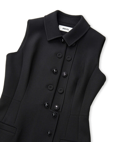 Asimetrik Düğmeli Elbise