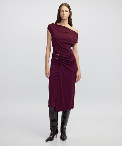 Metal Tokalı Örme Elbise