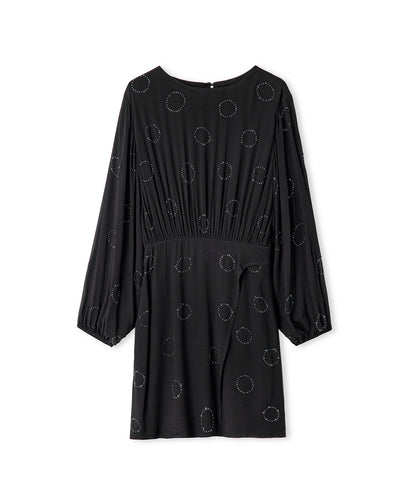 Hotfix Baskılı Şifon Elbise