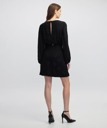 Hotfix Baskılı Şifon Elbise