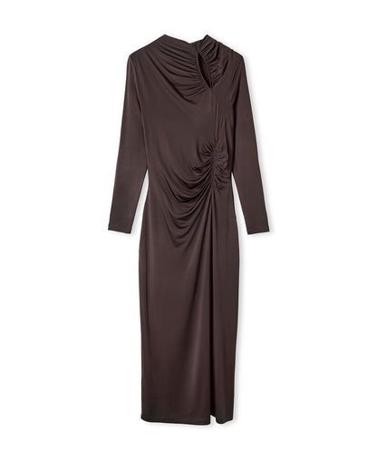 Drapeli Cutout Elbise