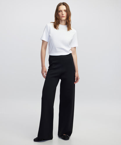 Wide Leg Fit Triko Pantolon