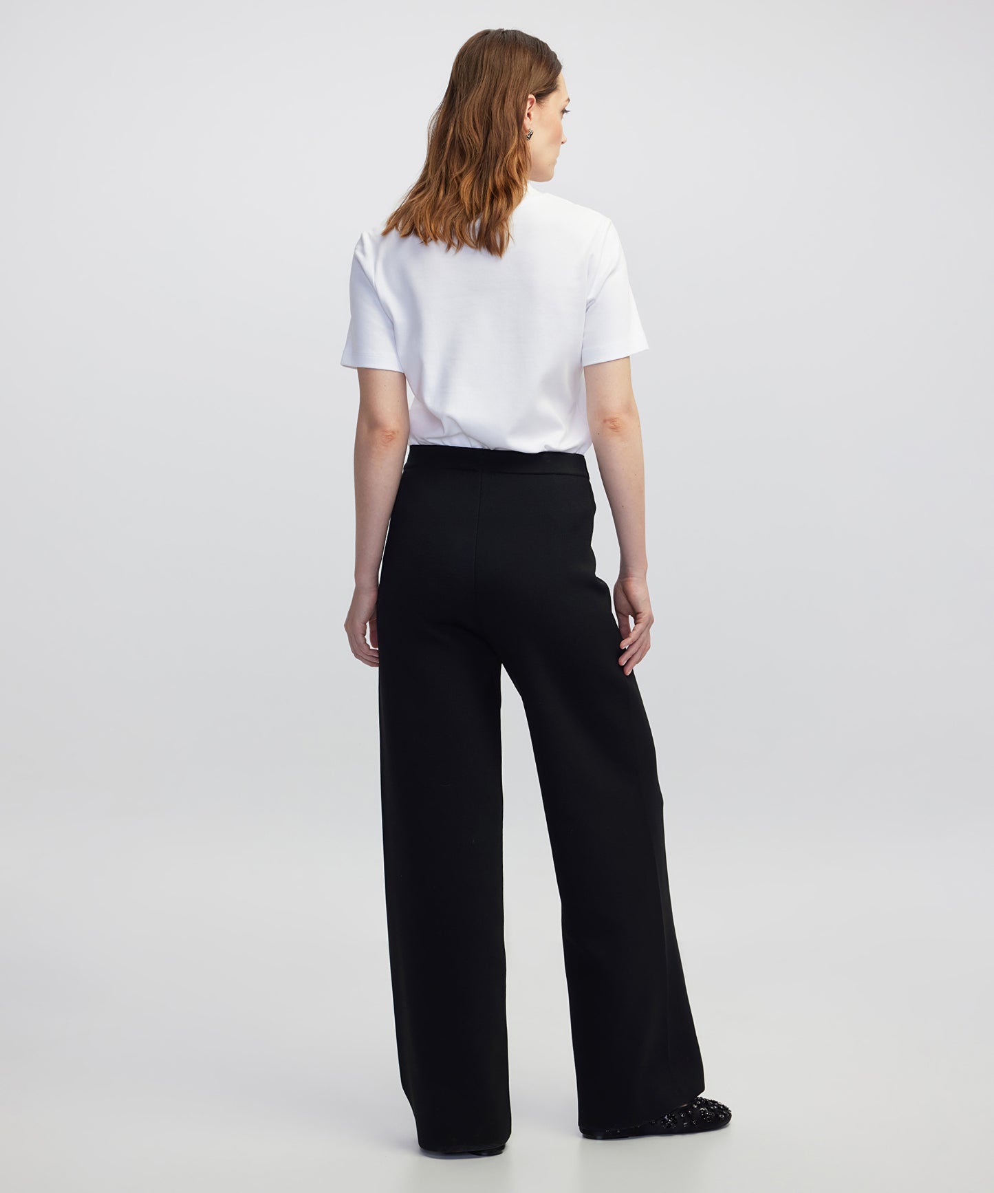 Wide Leg Fit Triko Pantolon