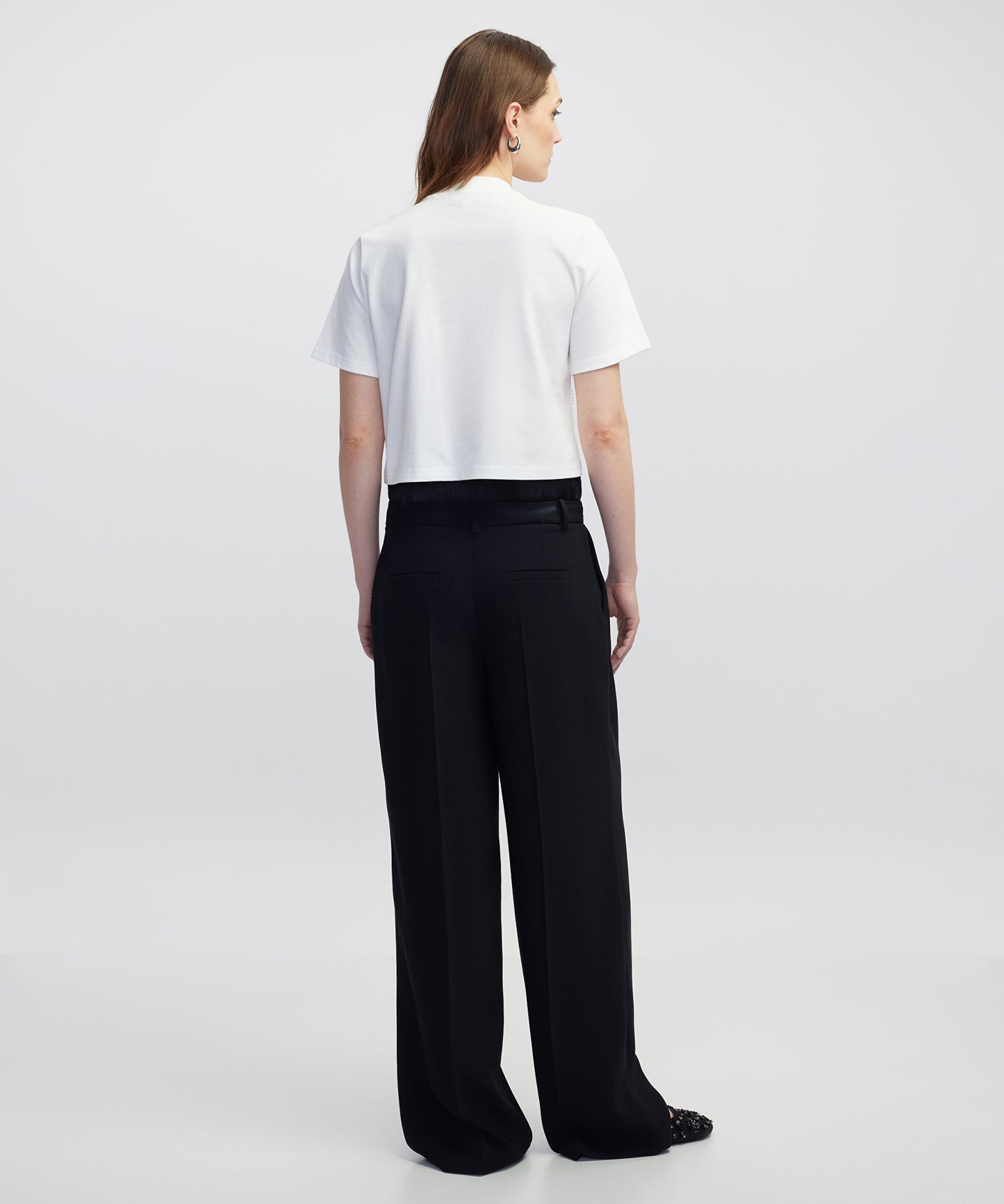Saten Mix Wide Leg Fit Pantolon